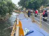 Kondisi Trotoar Amblas di Jalan Raya Sawangan Kota Depok